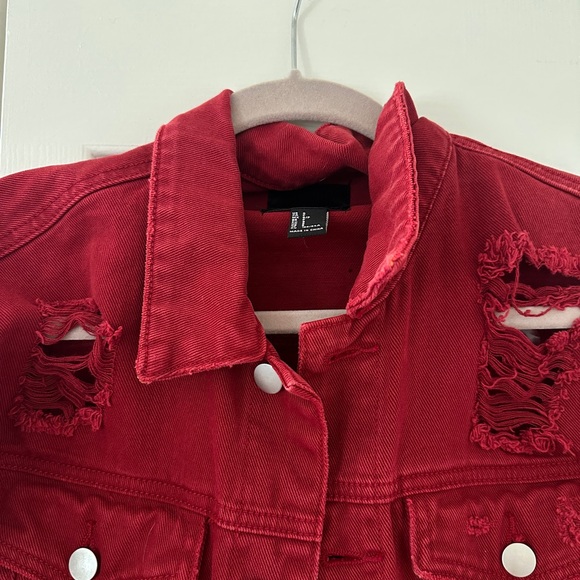 Red Distressed Jacket - Picture 2 of 2